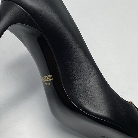 Moschino Logo Leather Pumps size 37 - Picture 12 of 15